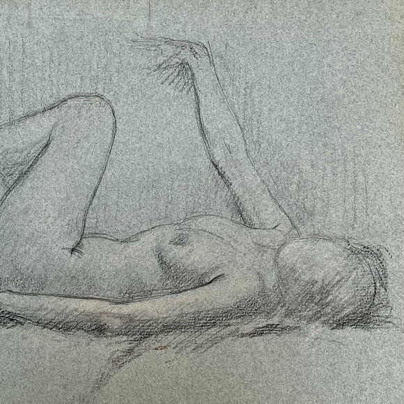 Dessin - Etude de nu Many Benner