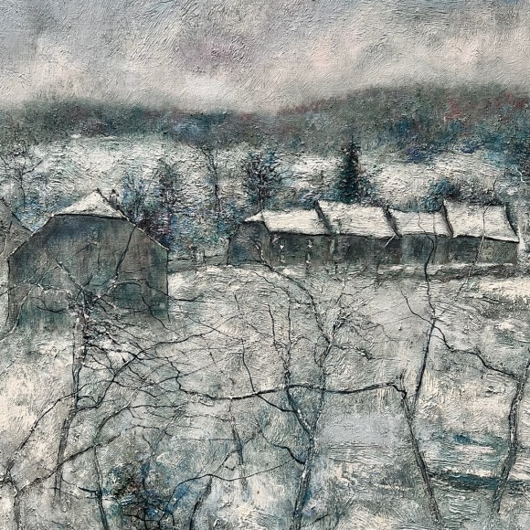 Village under the snow by Gantner