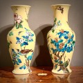 Paire grands vases signés Théodore Deck 