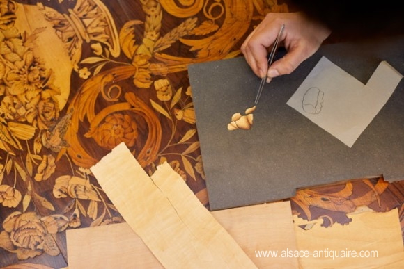 Antique furniture restoration workshop