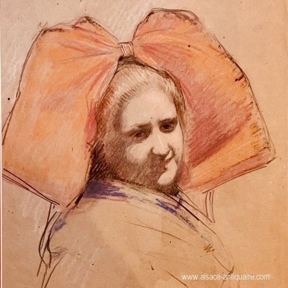 Alsatian woman with a red headdress
