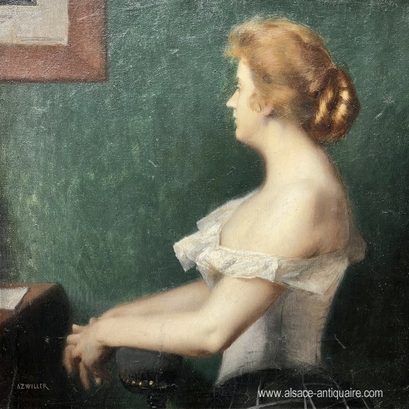 Reverie Young woman in a white bodice