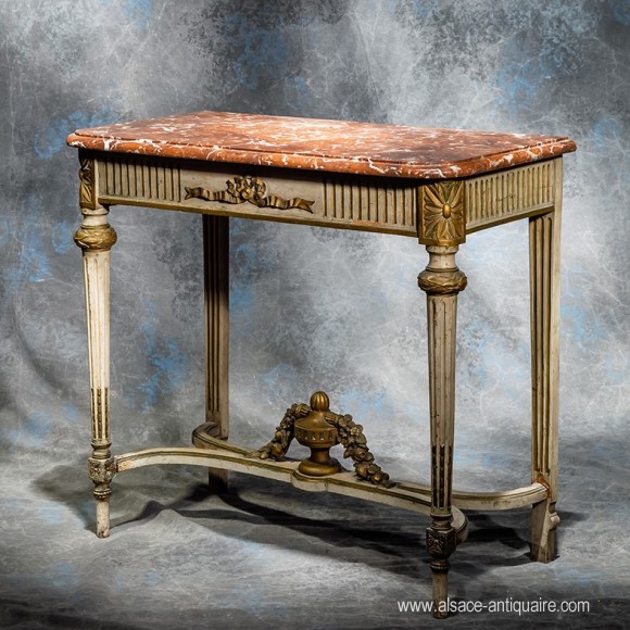 Louis XVI console Marble tray XIX Th Century