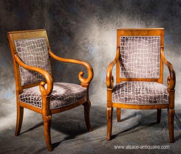 PAIR OF ARMCHAIRS TIME LOUIS PHILIPPE - 19 TH