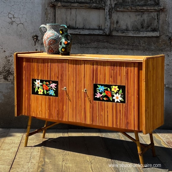 Buffet vintage Bambou années 1960