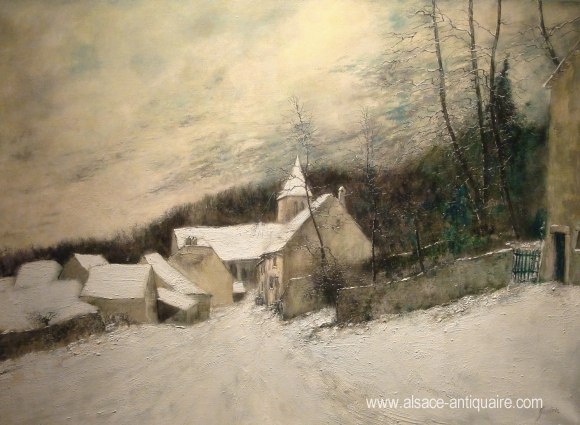 Village sous la neige