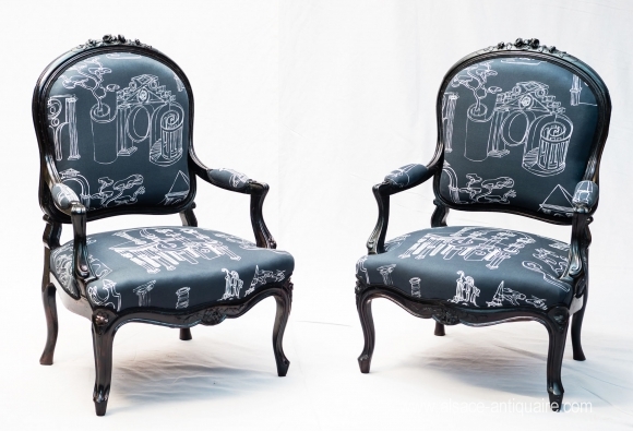 Paire de fauteuils Napoleon III