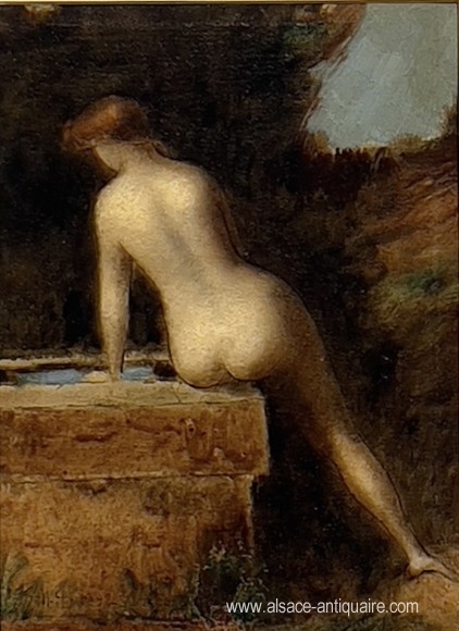 Nu à la fontaine par Jean -Jacques Henner  signée 