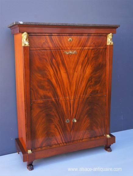 SECRETAIRE  EMPIRE ACAJOU