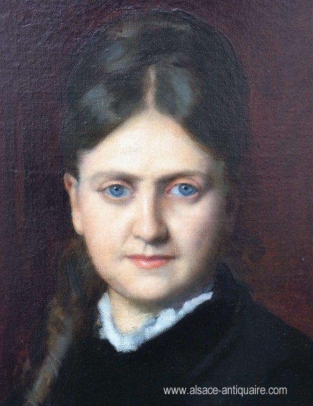 PORTRAIT DE MADAME ADAM SIGNE JJ. HENNER