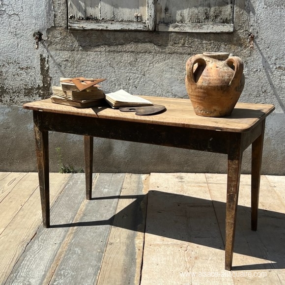 Bureau console Noyer brut Alsace XIX ème 