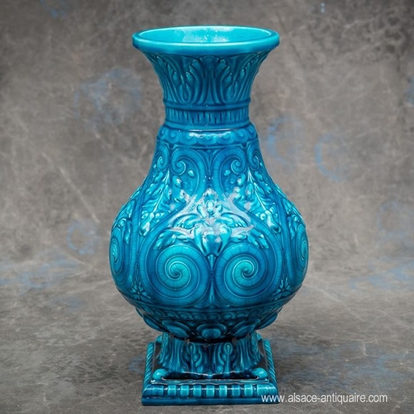 VASE BLEU THEODORE DECK (1823-1891)