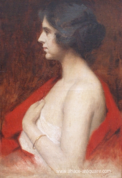 Nu au voile rouge
