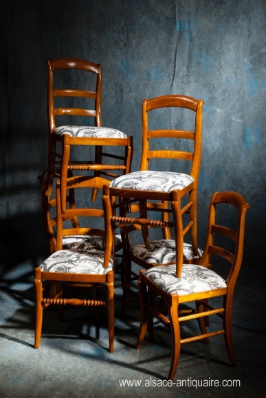 Serie de 6 chaises Louis Philippe