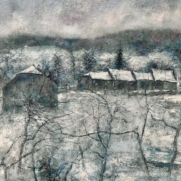 Village sous la neige par Gantner 