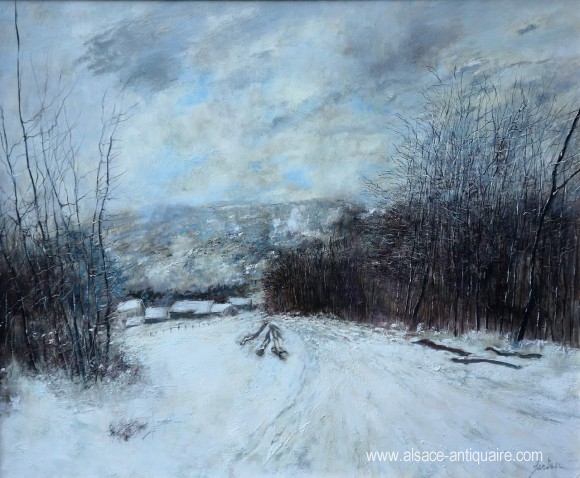 Chemin en hiver de  Bernard Gantner 